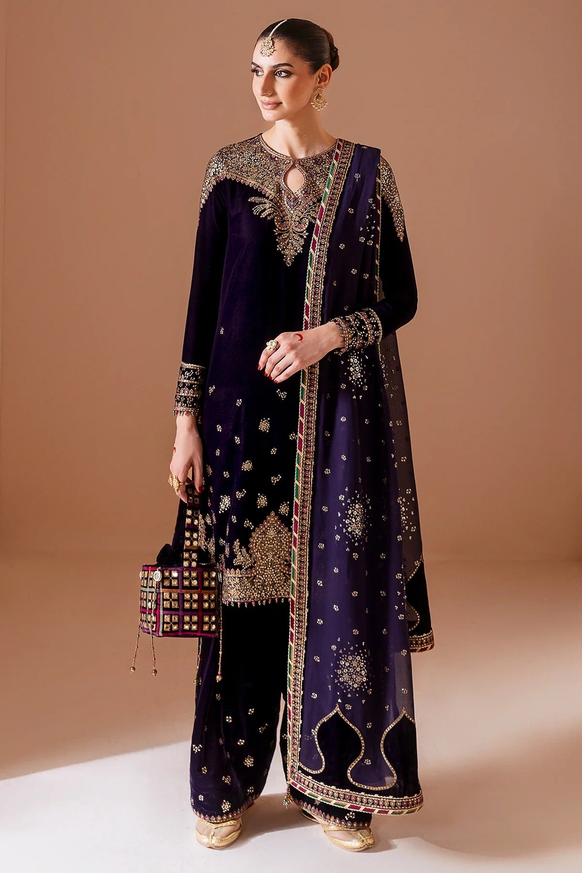 Embroidered Velvet Formal  D-08