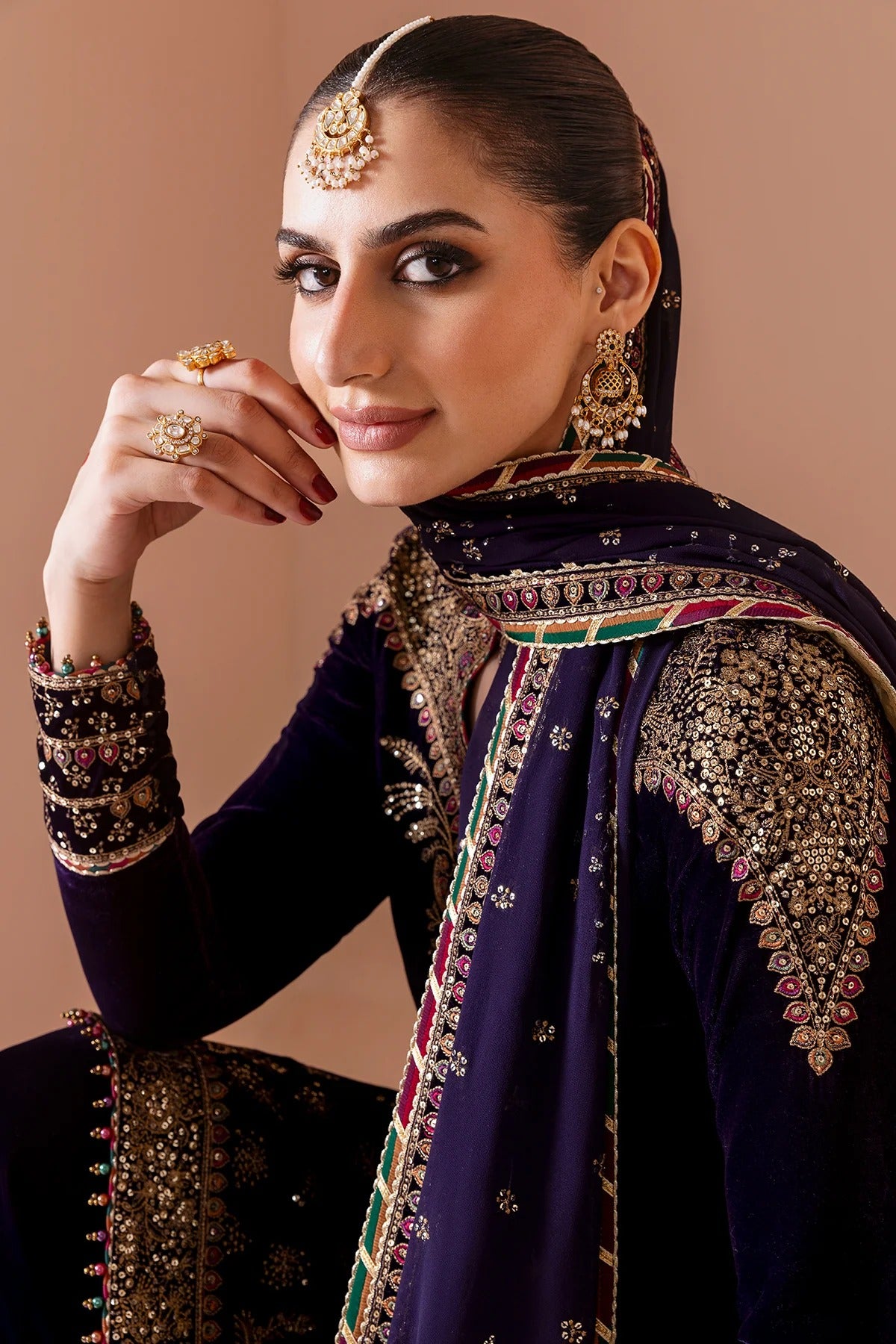 Embroidered Velvet Formal  D-08