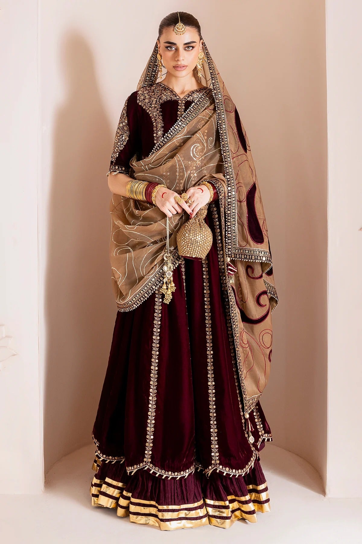 Embroidered Velvet Formal  D-12