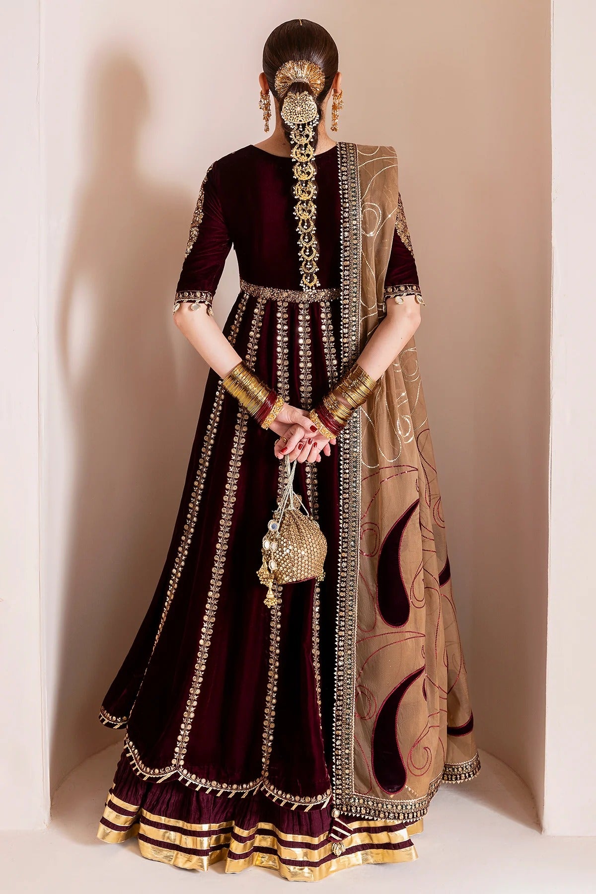 Embroidered Velvet Formal  D-12