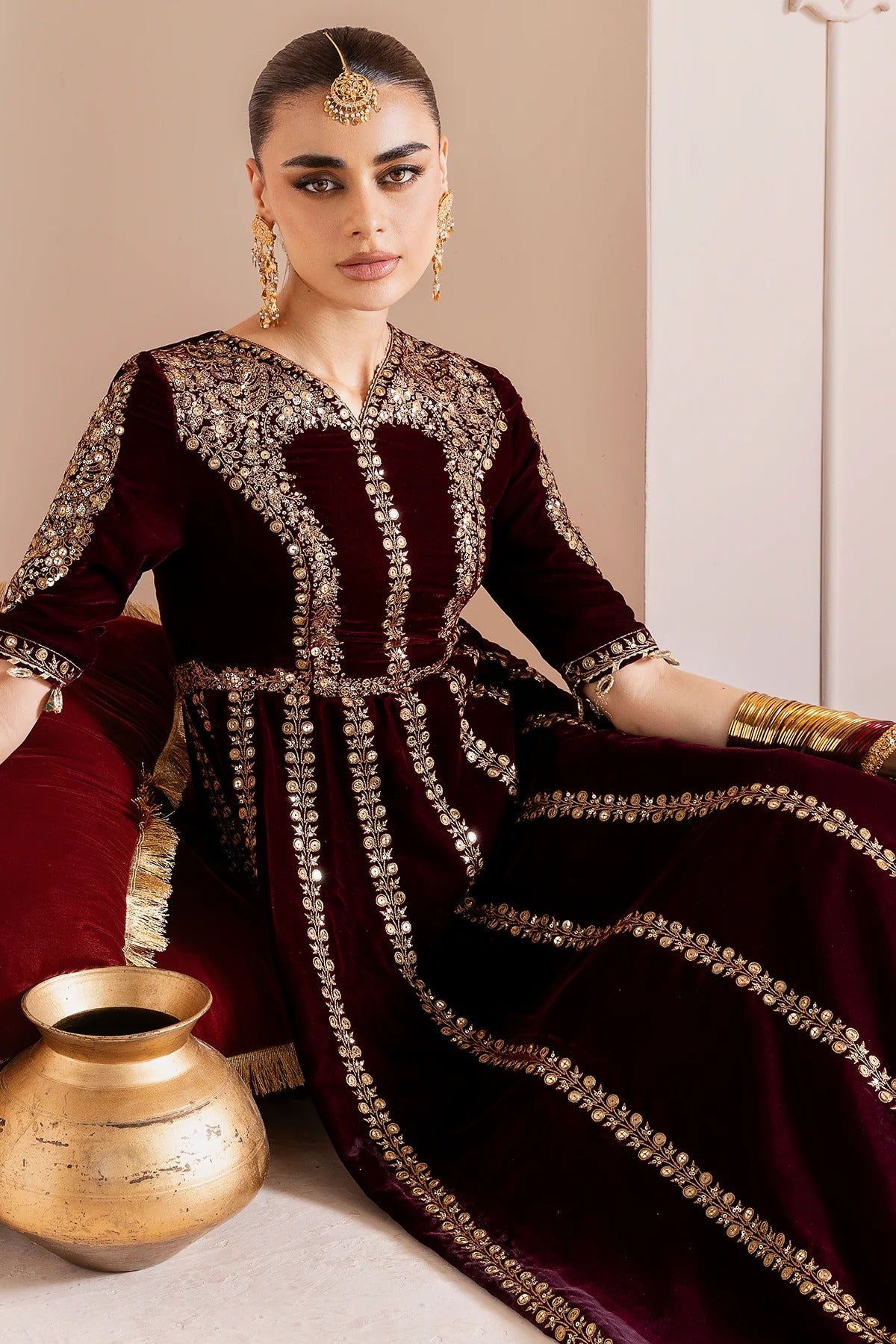 Embroidered Velvet Formal  D-12