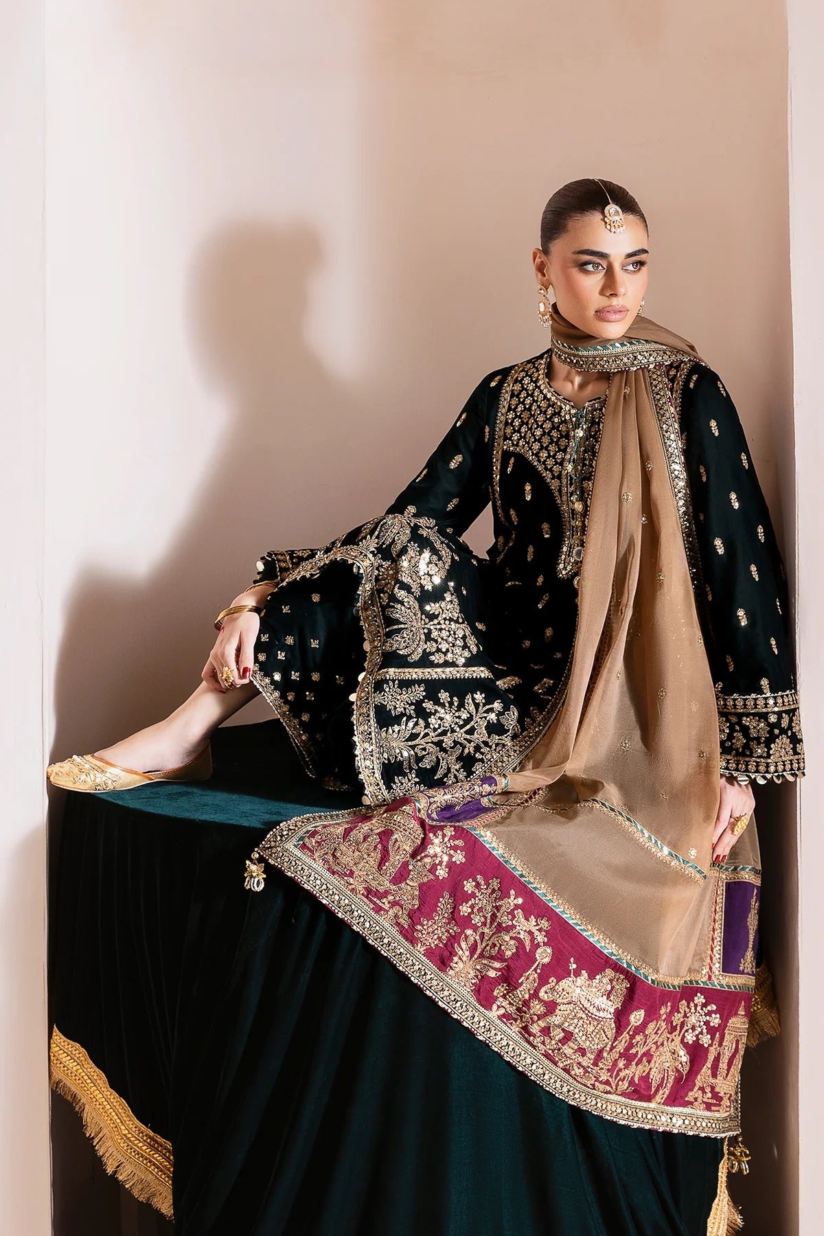 Embroidered Velvet Formal  D-01