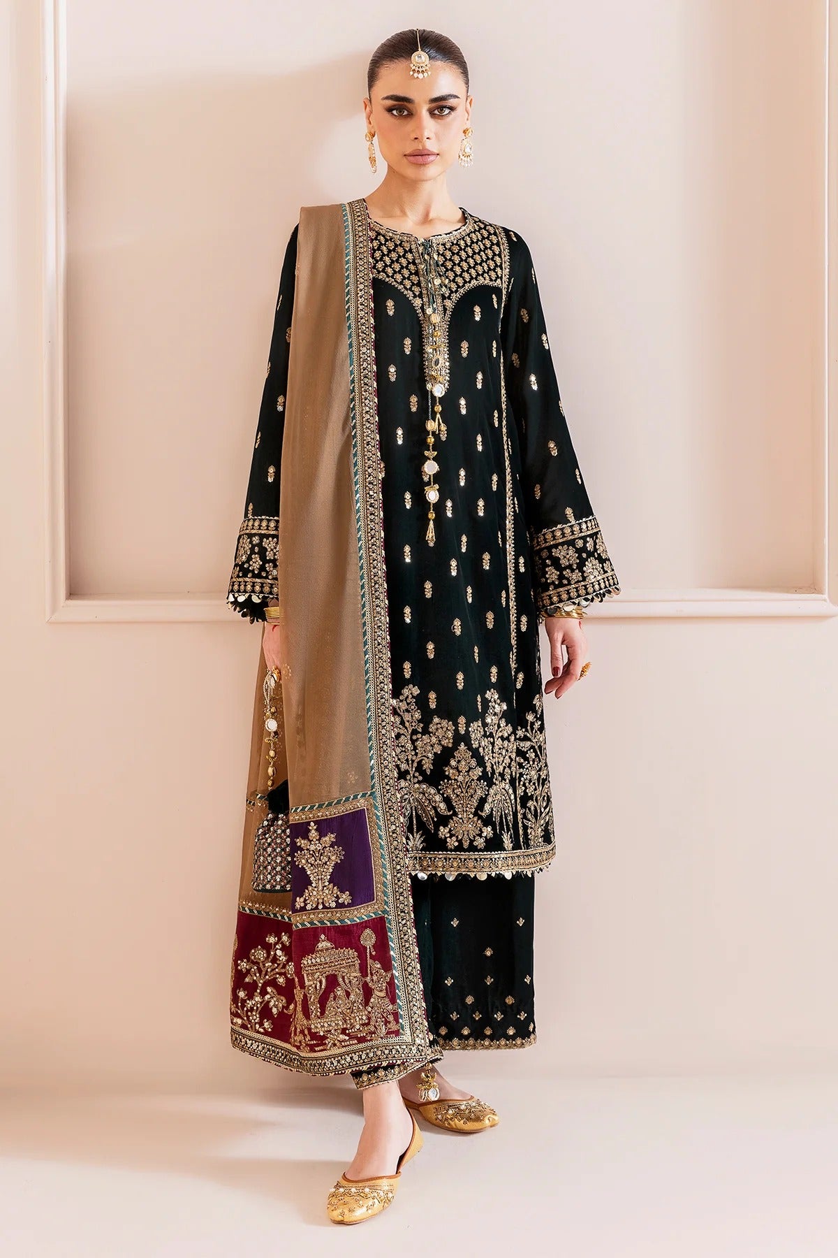 Embroidered Velvet Formal  D-01