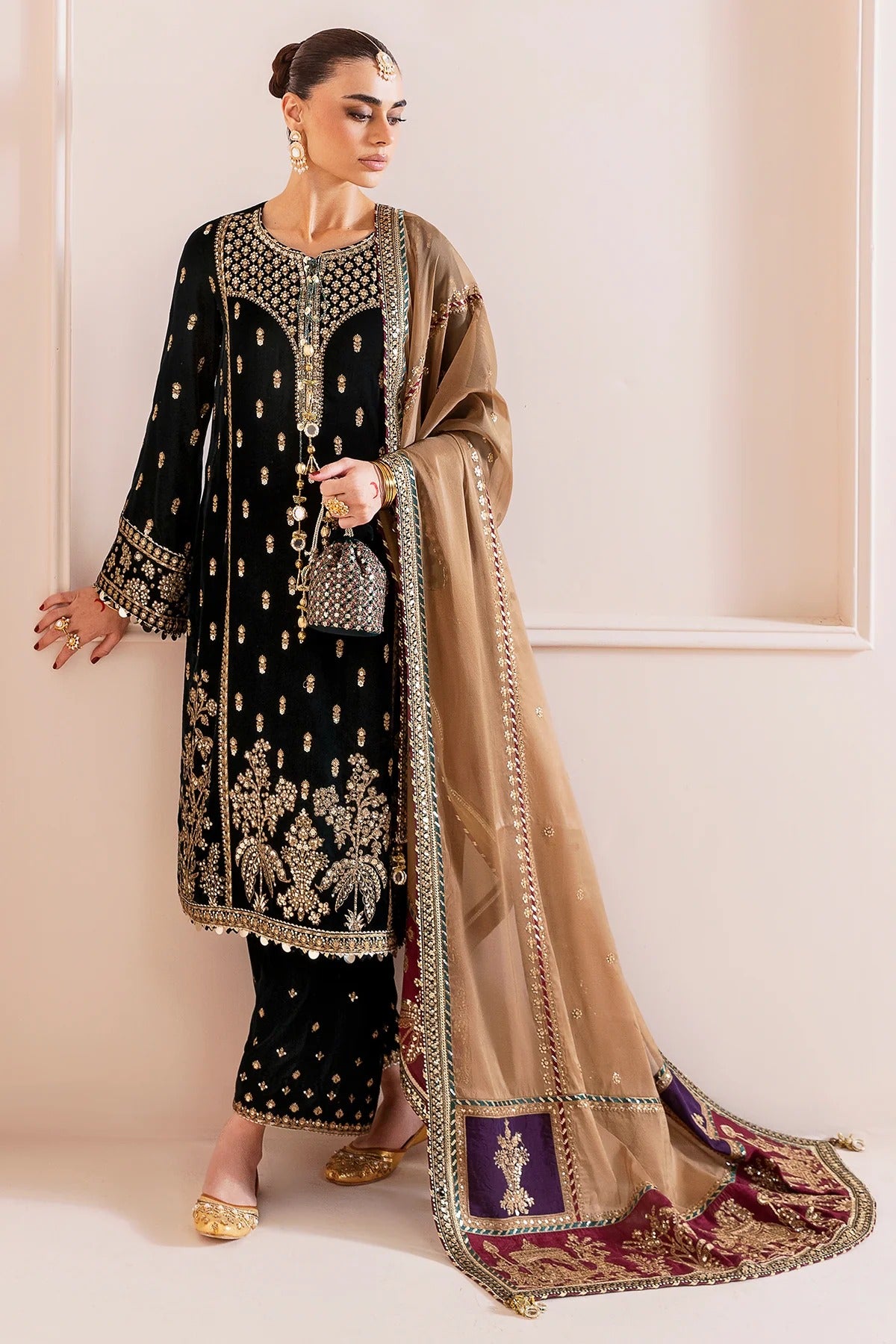 Embroidered Velvet Formal  D-01