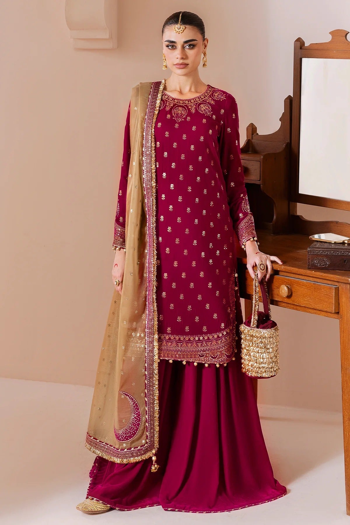 Embroidered Velvet Formal  D-11