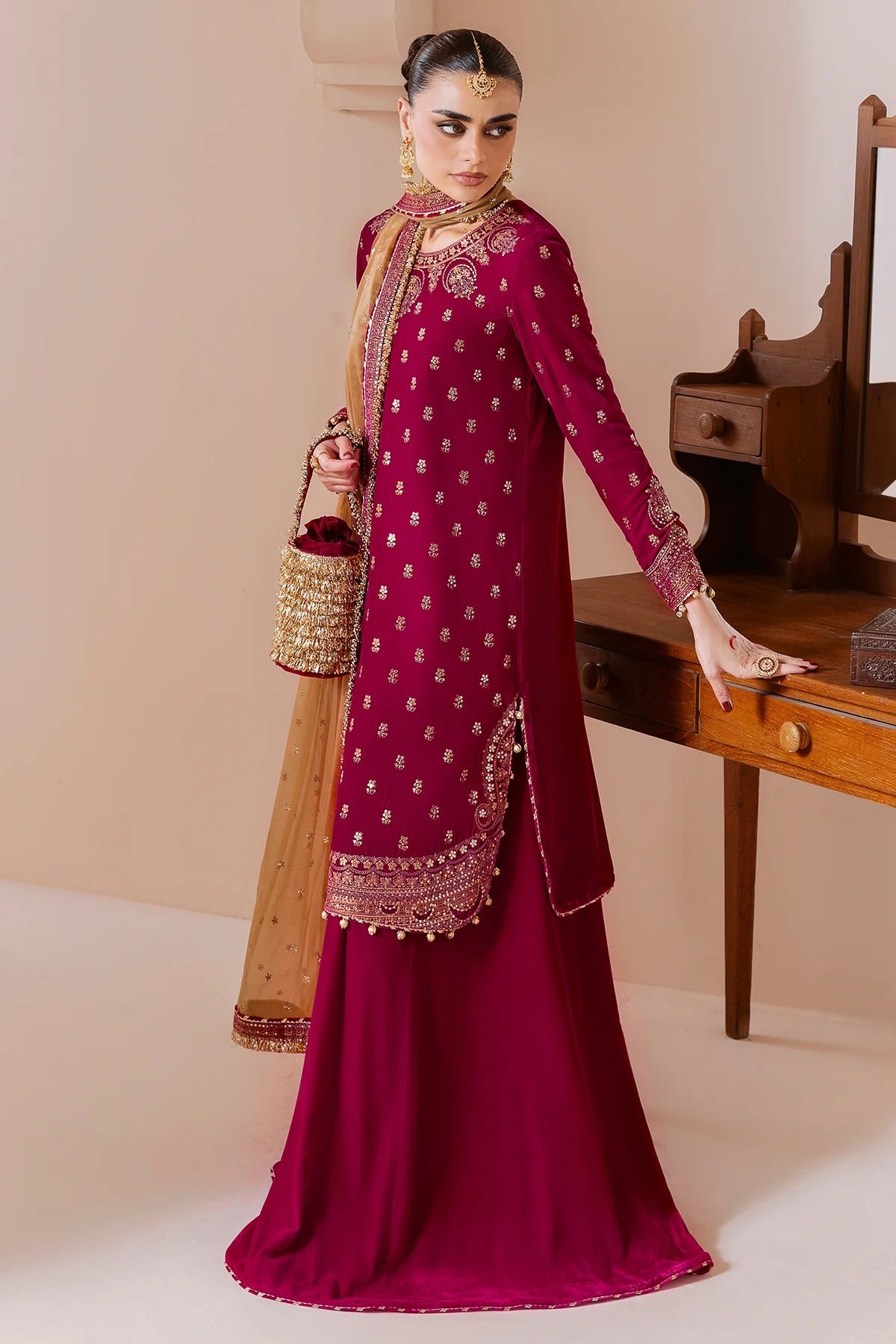 Embroidered Velvet Formal  D-11