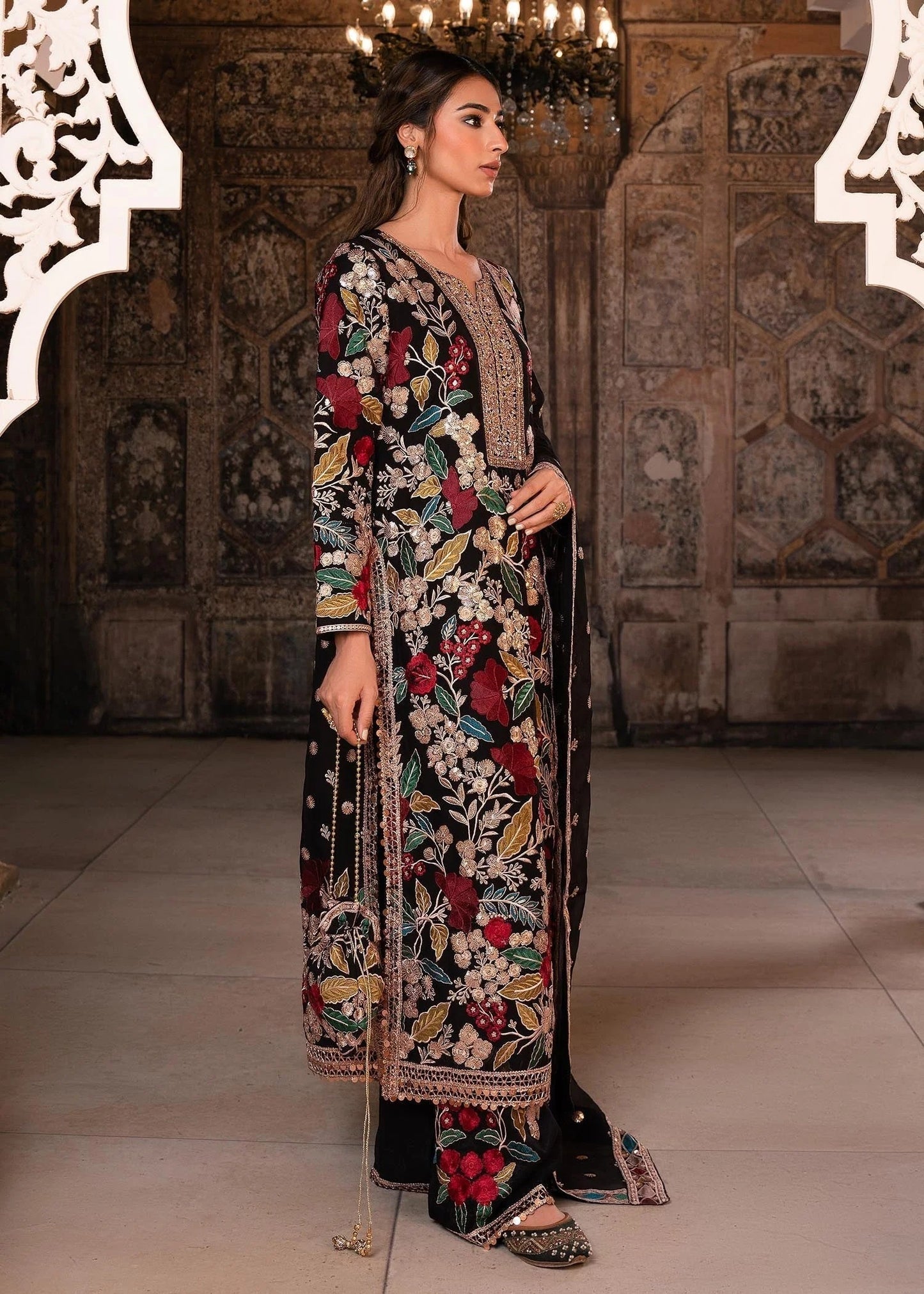 3 Piece Set With Potli - Mehnaz