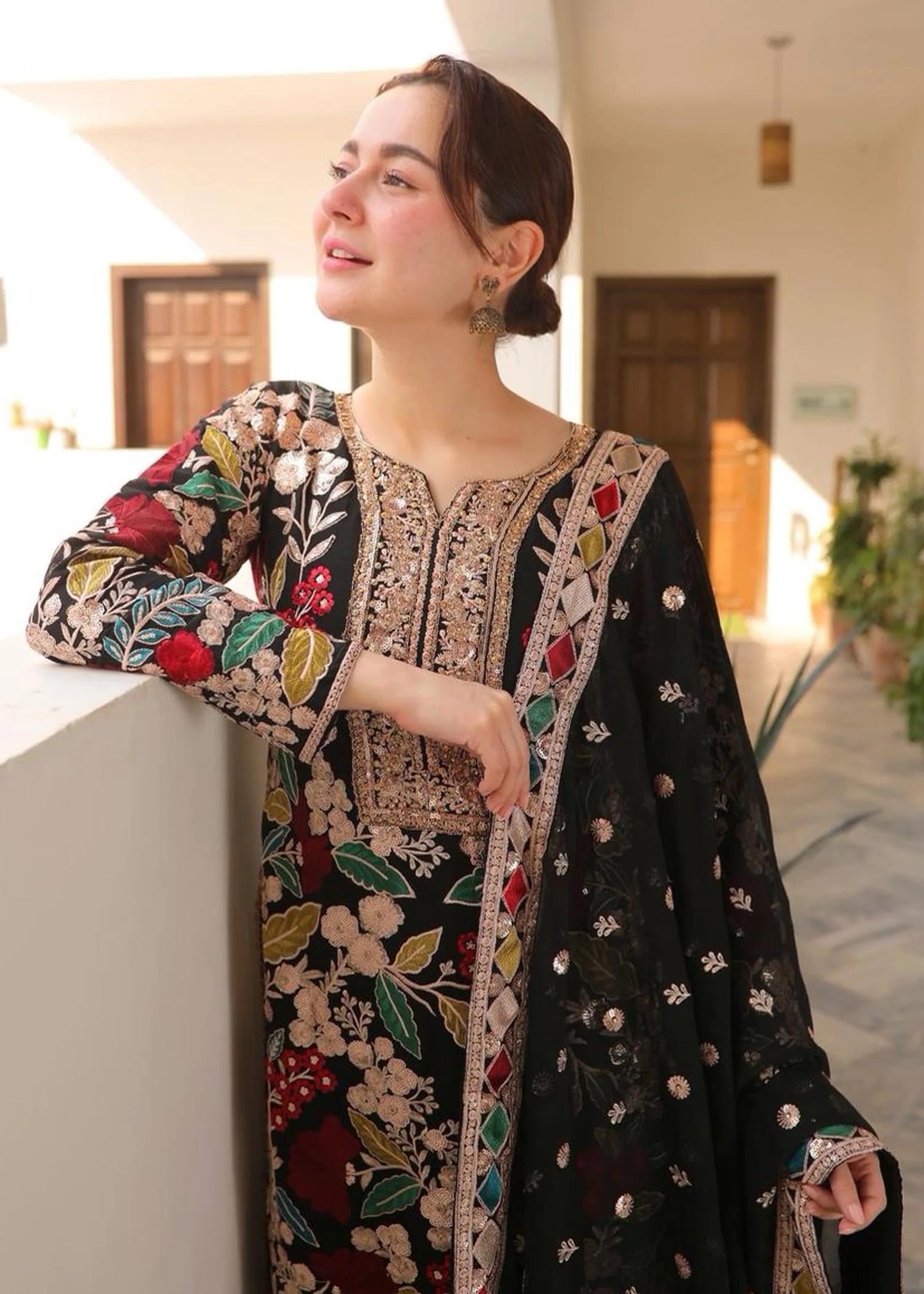 3 Piece Set With Potli - Mehnaz