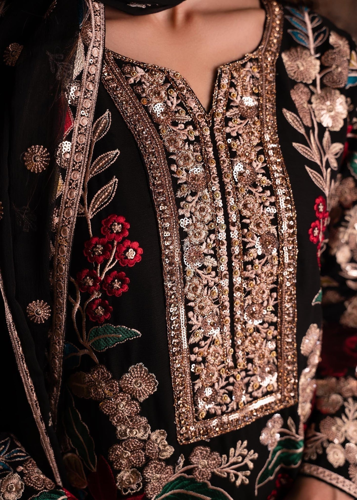 3 Piece Set With Potli - Mehnaz