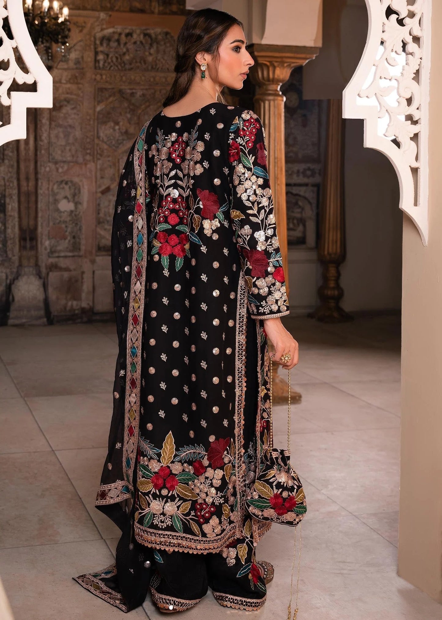 3 Piece Set With Potli - Mehnaz