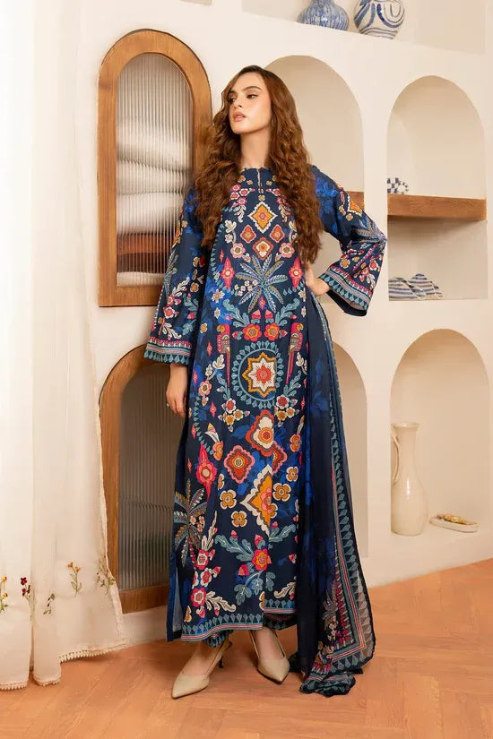 Printed Poly Cambric Set - Serenade