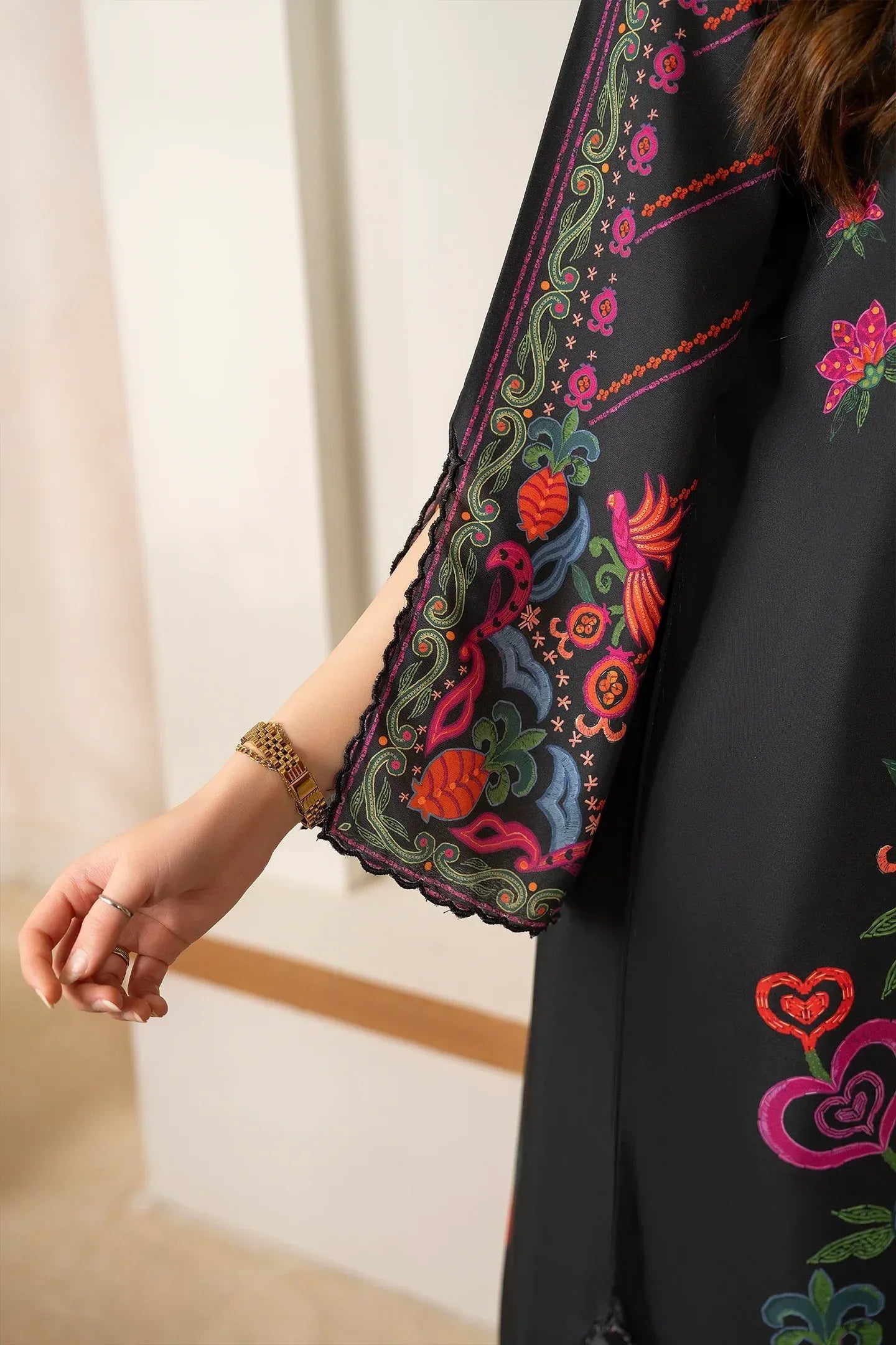 Printed Poly Cambric Set - Azure Charm