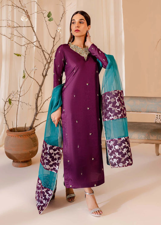 Purple Silk Suit - ANYA