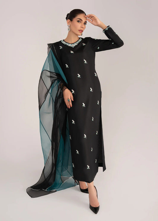 Elegant Black Silk Suit - MIA