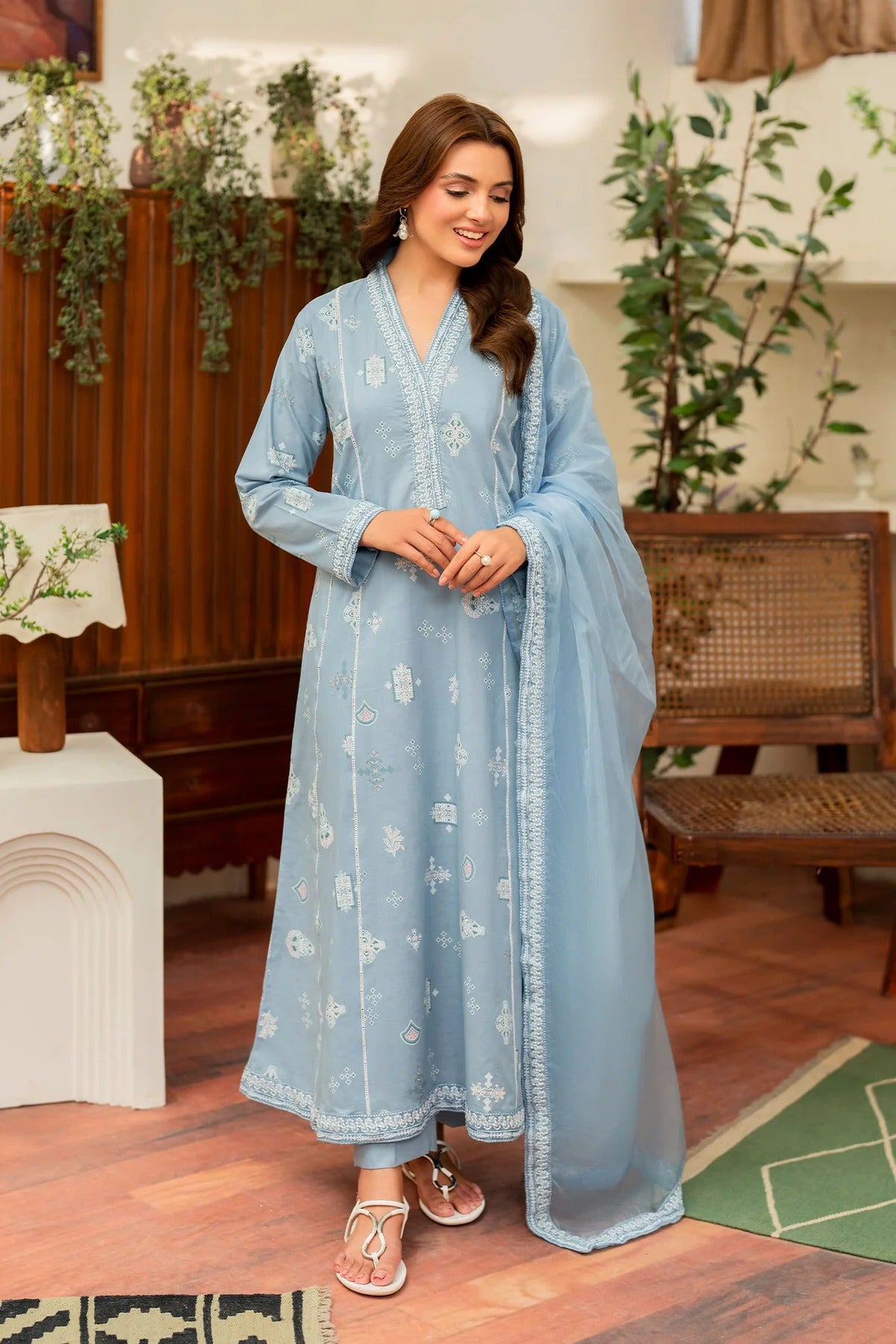 Embroidered Frock Set - Prism