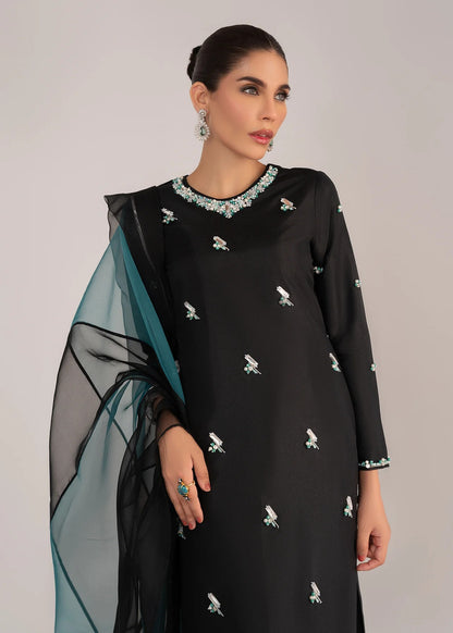 Elegant Black Silk Suit - MIA