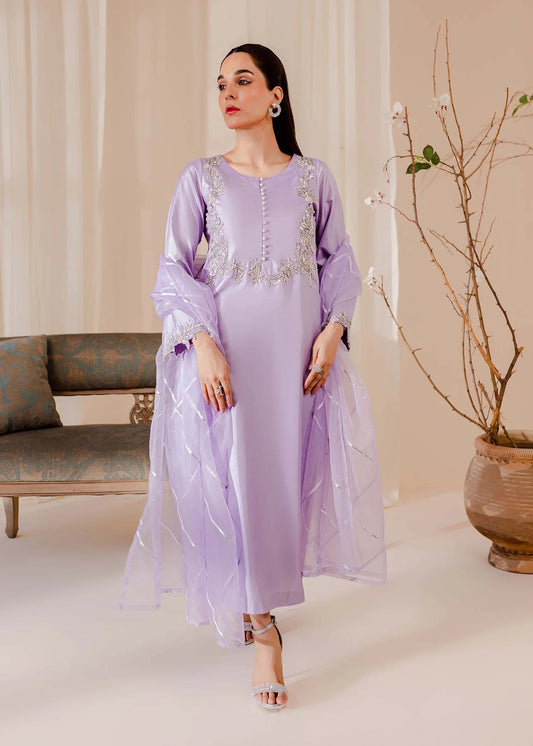 Lilac Silk Suit - IRENE