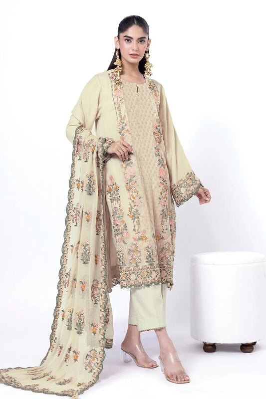 Embroidered Chiffon Suit - AS1905