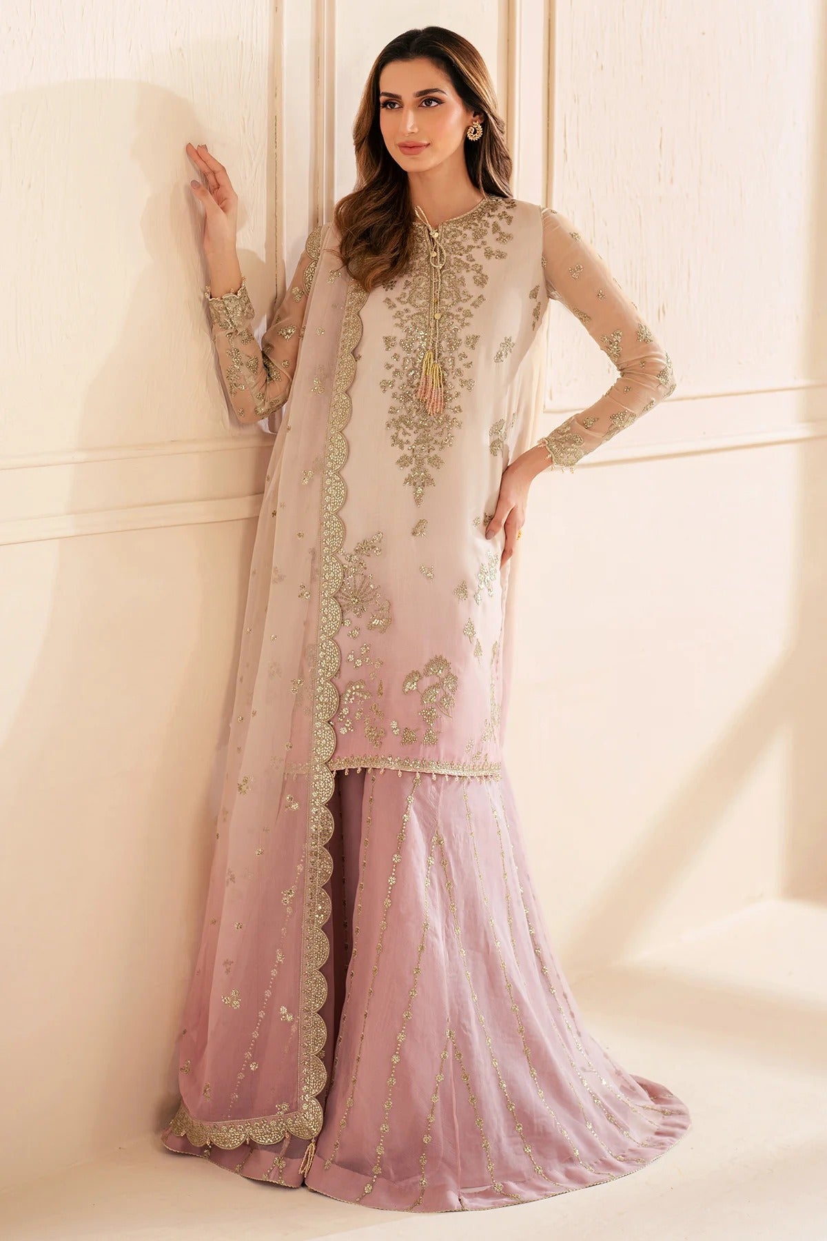 Embroidered Chiffon Formal 3pc