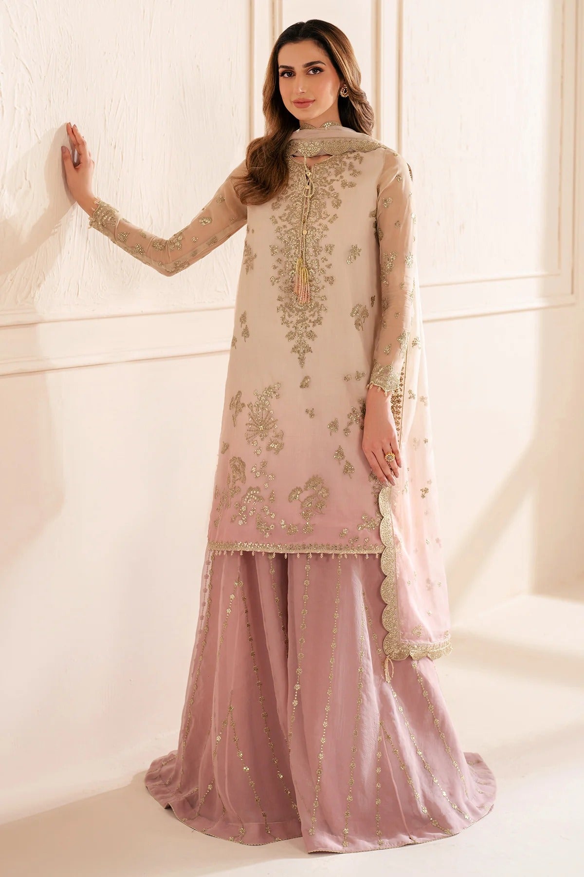 Embroidered Chiffon Formal 3pc