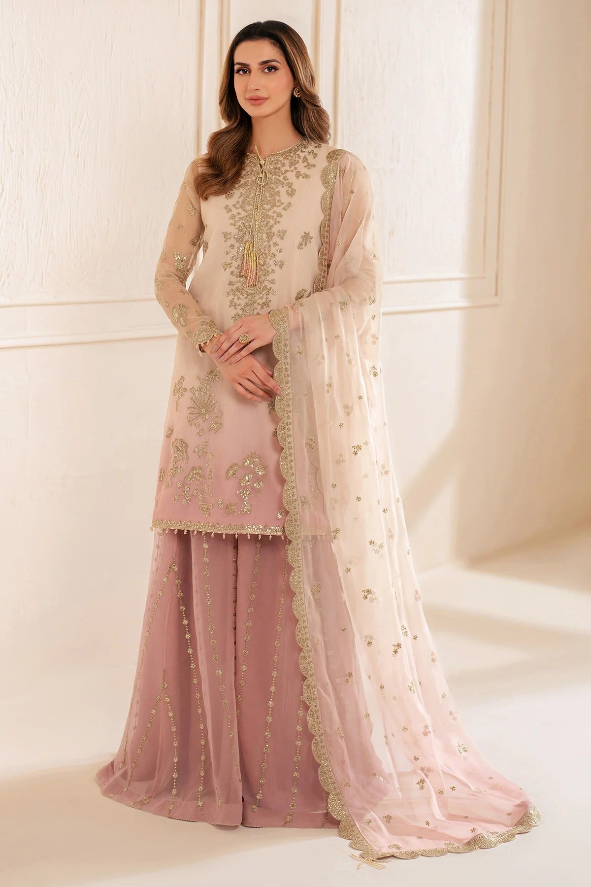 Embroidered Chiffon Formal 3pc