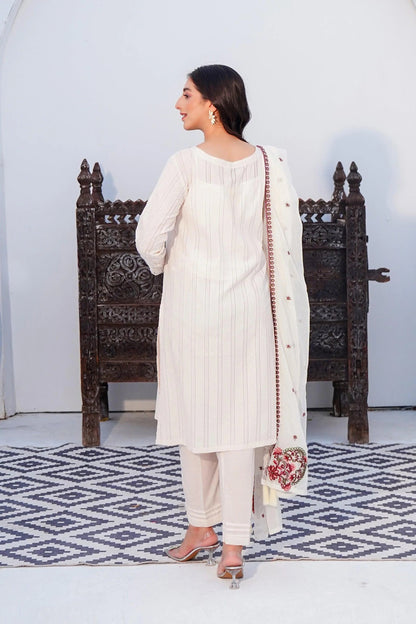 3PC - Embroidered Tarkashi Suit