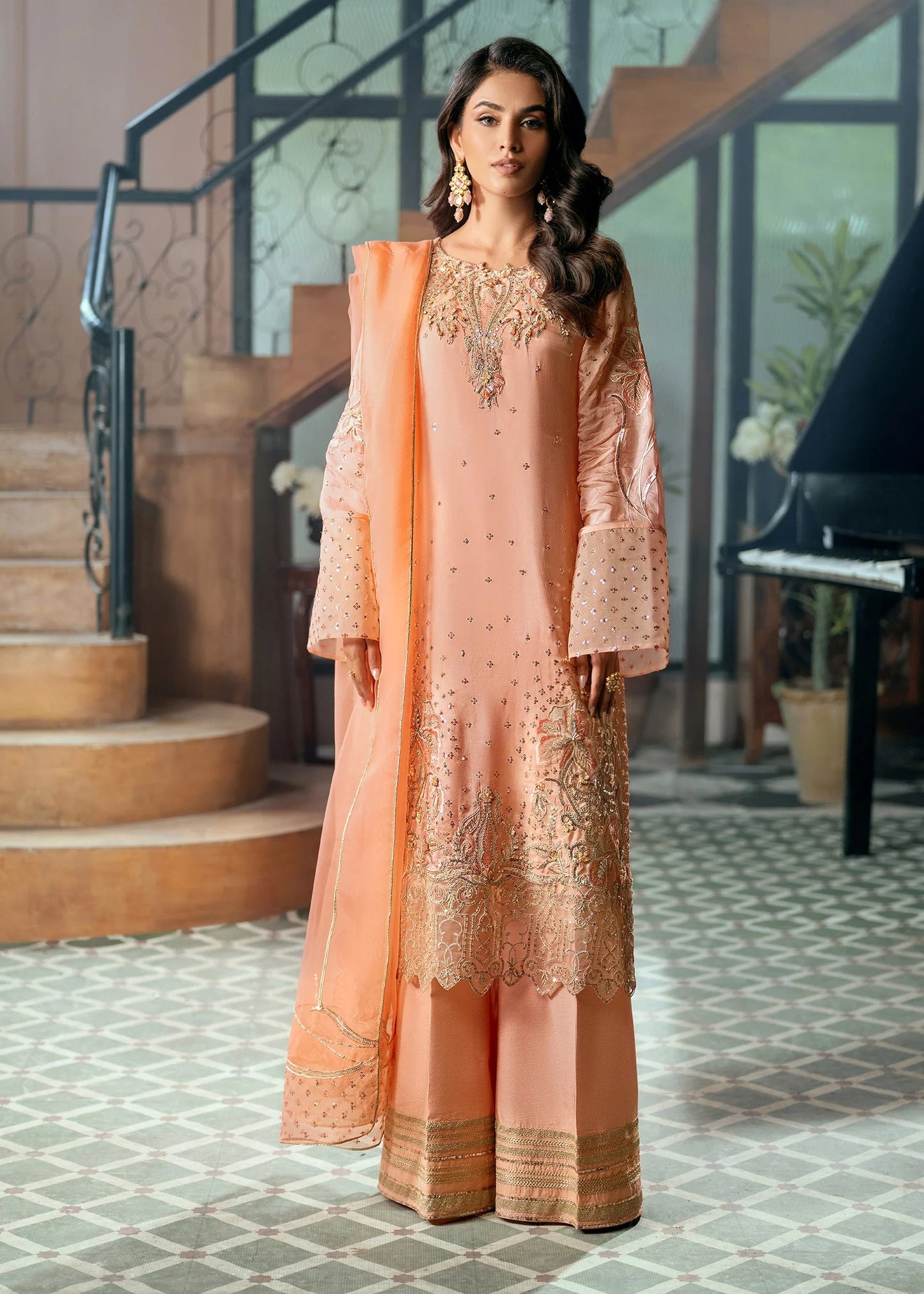 3 Piece Luxury Suit - Coral Charm