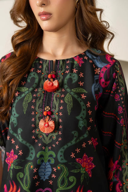 Printed Poly Cambric Set - Azure Charm