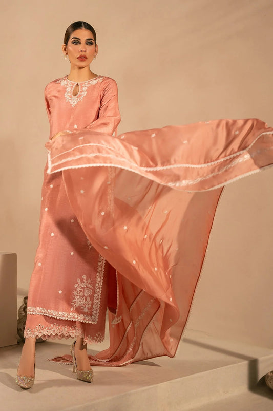 Luxury Silk Suit -Tea Pink