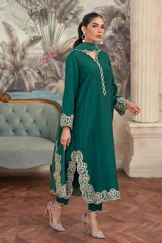 Emerald Green Silk Suit - Zeen