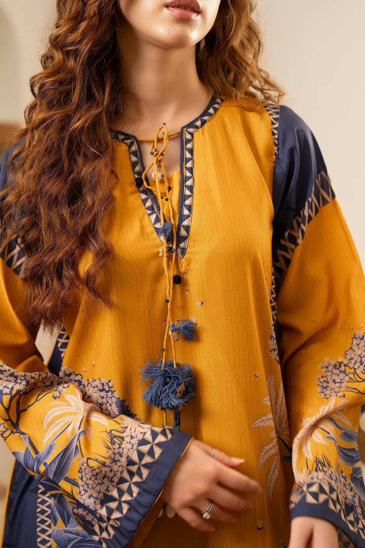 Printed Poly Cambric Set - Verdant Muse