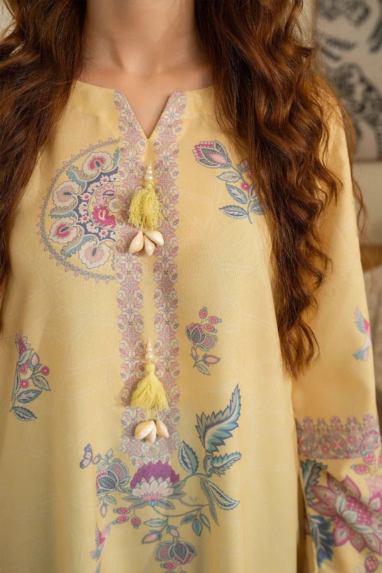 Printed Poly Cambric Set - Midnight Reverie