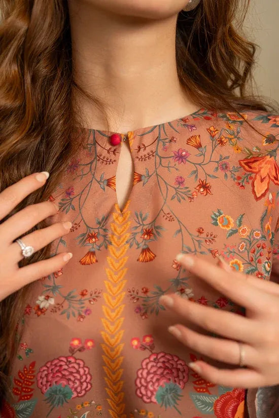 Printed Poly Cambric Set - Sunlit Grace