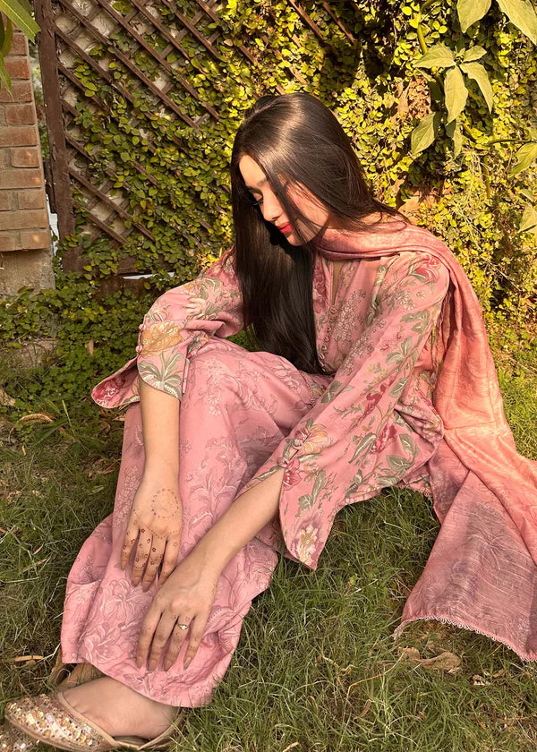 3pc Raw Silk - Rose Pink