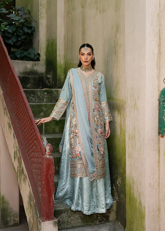 ICE BLUE LEHANGA 4 PIECE - MEHR