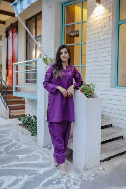 Printed Co-Ord Set - Mystic Plum