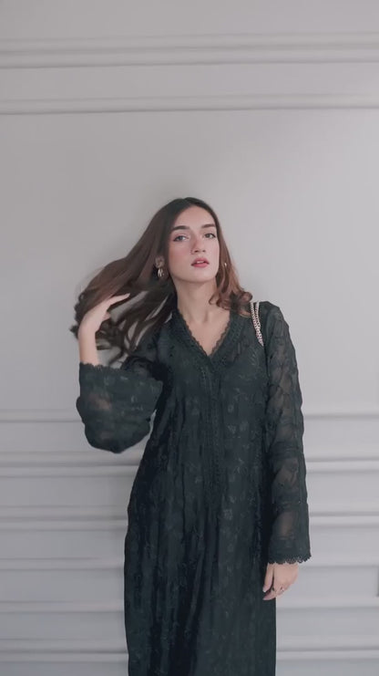 Embroidered 2 Piece - Noir