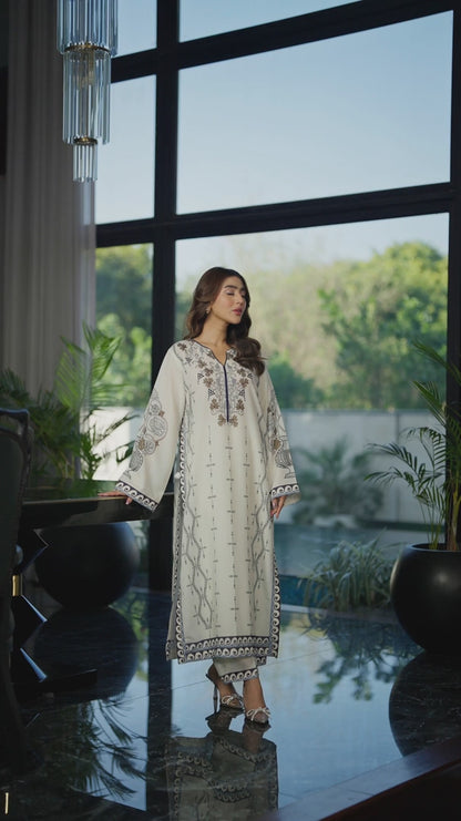 2 PIECE SHIFFLI LAWN - IVORY POISE